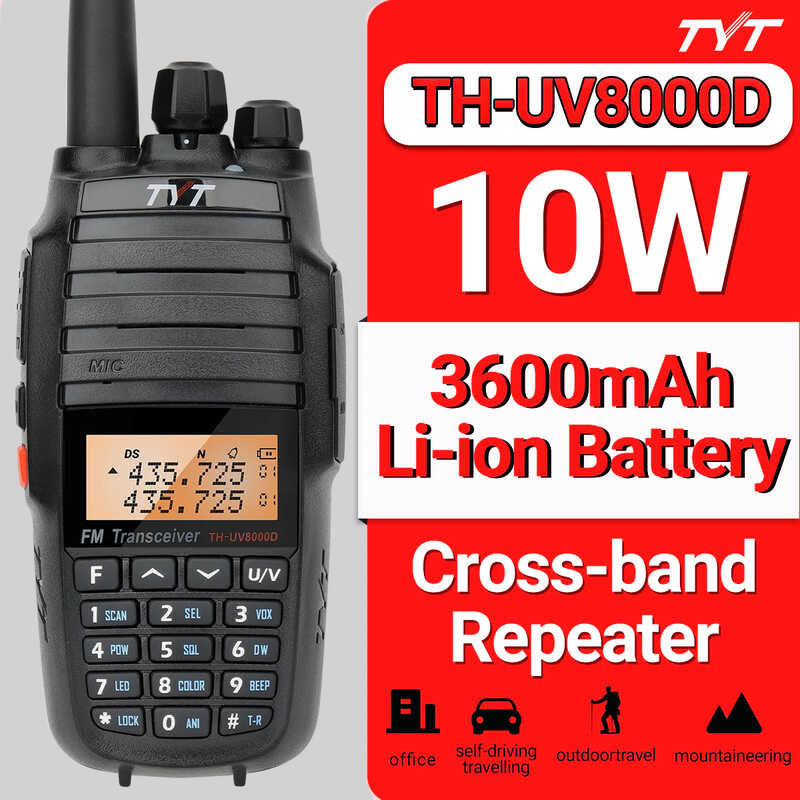 TYT Th-Uv8000d Walkie Talkie TH Uv8000d 136-174Mhz 400-520Mhz Long ...