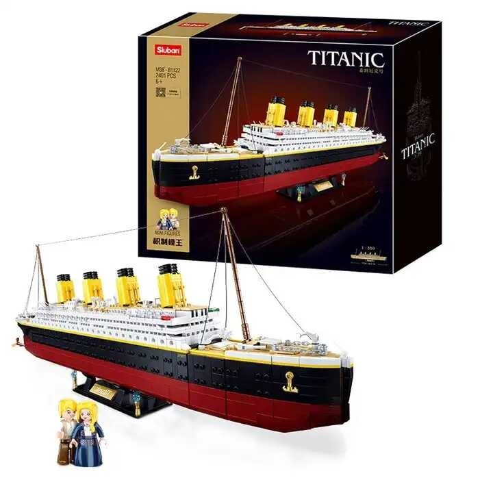 Sluban 2401Pcs Technical Titanic Ship Model M38-B1122 Movie Series MOC ...