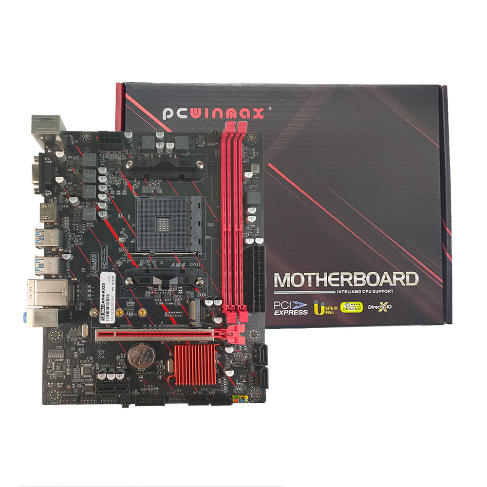 PCWINMAX Mainboard Ddr4 Support AMD Am4 Socket 1331 Processors A520 ...