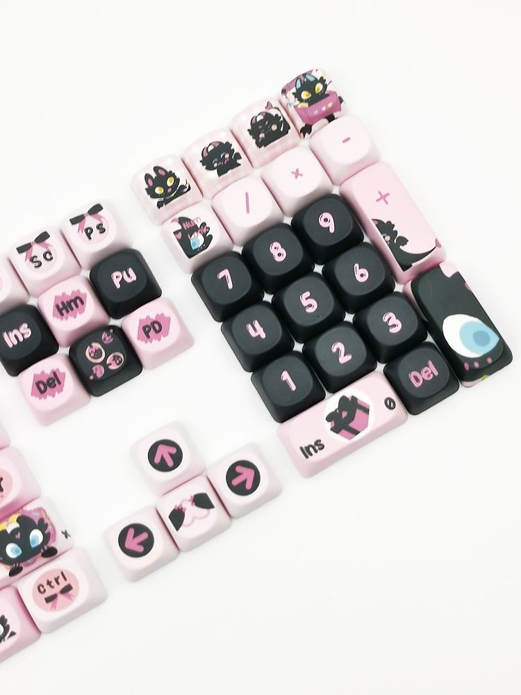 125/134 Keys Toothless Dragon Keycaps MOA Cherry Profile PBT Dye ...