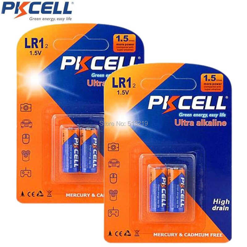 4Pcs/2Card PKCELL NEW E90 N Lr1 Mn9100 910A 1.5V Am5 Size N Alkaline ...