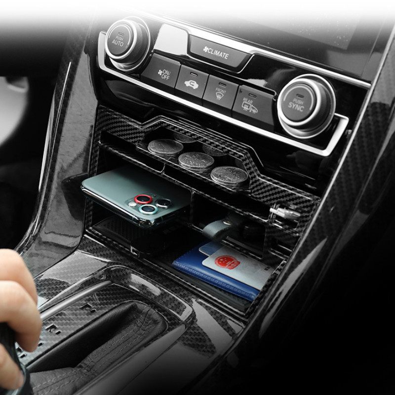 Honda Civic Fc 10th 2016-2020 Console Central Multifunction Storage Box ...