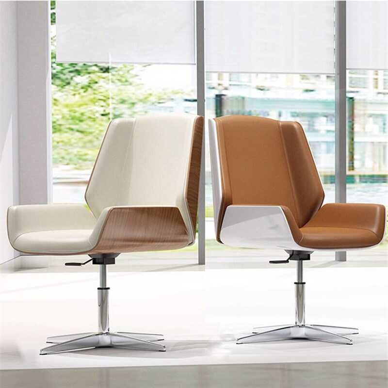 Office chair, modern and simple solid wood computer chair, swivel chair ...