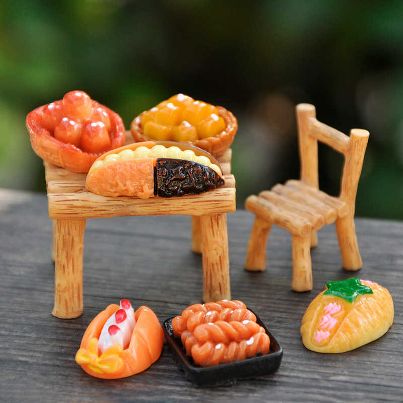 New product fan simulation miniature food toy model cute Fried Dough ...