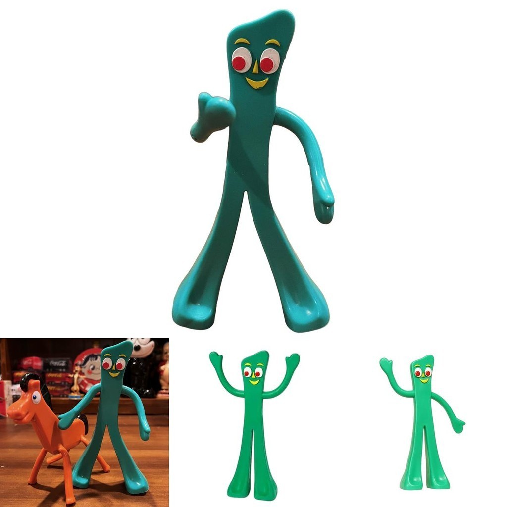 Classic Cartoon Characters Authentic Gumby And Pokey Figures In Anime ...