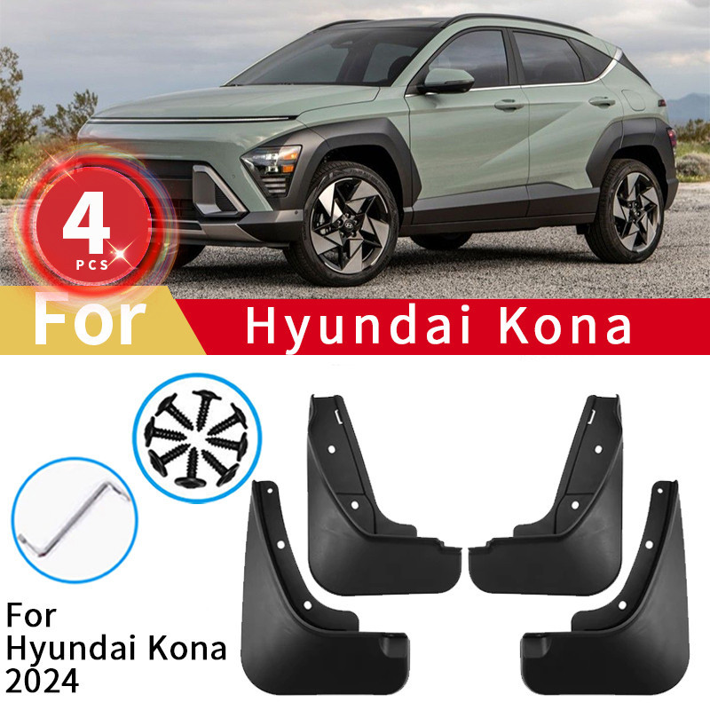 89 4Pcs Mudflaps Para Kay Hyundai KONA 2024 Hybrid Mudguards Mud Flaps