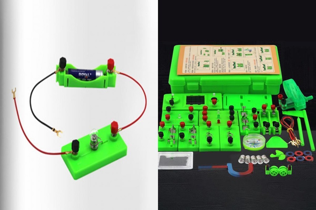 SU Circuit Experiment Kit Basic Connect Wires ABS Student Electricity ...