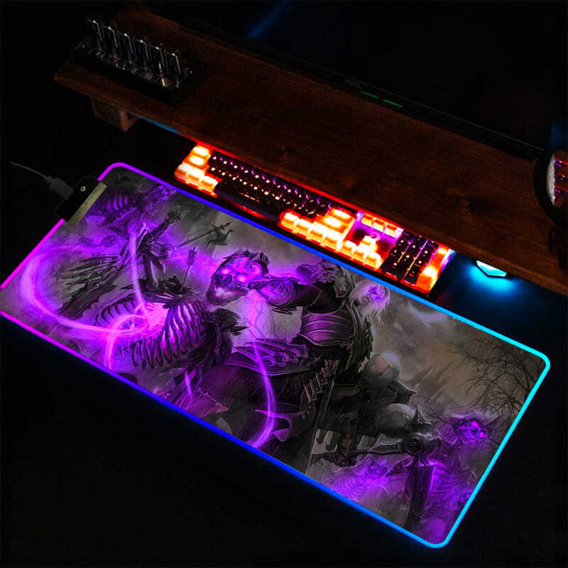 RGB Gaming Mouse Pad RGB Gaming Desk Pad Gaming Desk Mat Led Light ...