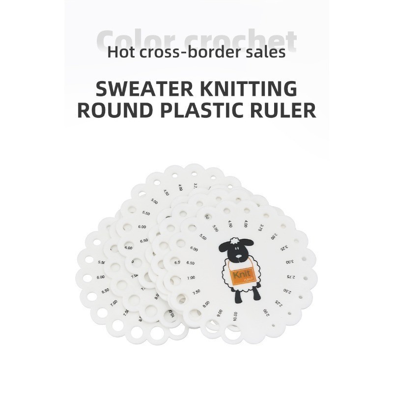 Multi functional needle measuring device small sheep crochet measuring ...