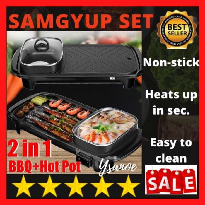 Calix Modern Collections Samgyupsal Set Korean Samgyeopsal Grill Stove Top Pan Barbecue Bbq 7584