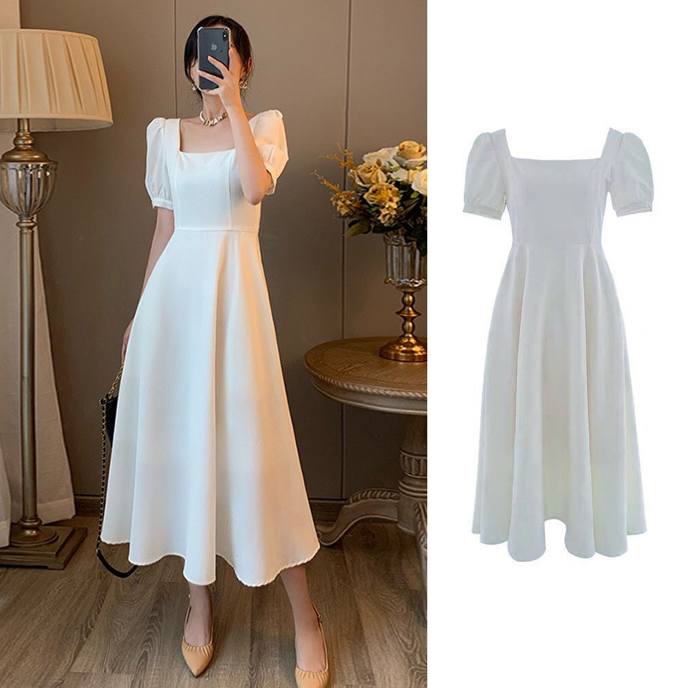 {Ship From Manila+COD}Plus Size S-2XL Women Elegant Square Neck Short ...