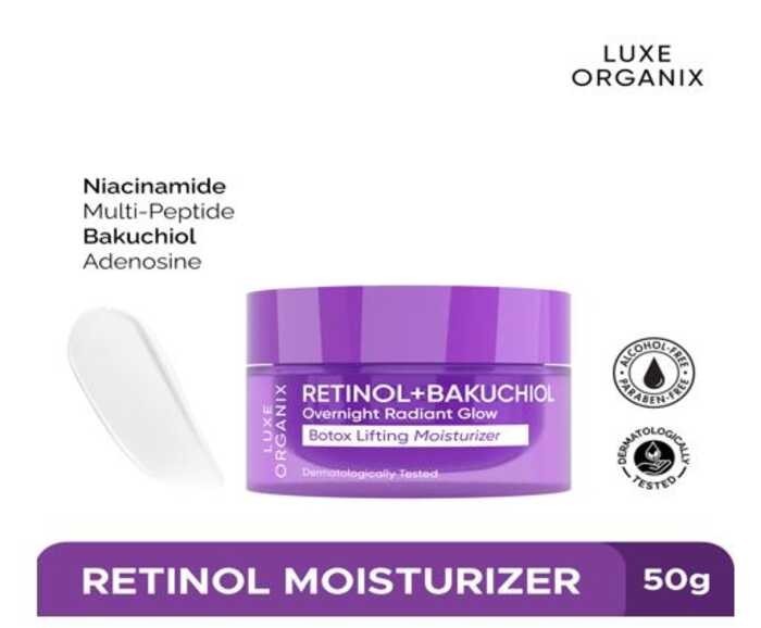 Luxe Organix Retinol + Bakuchiol Overnight Radiant Glow Botox Lifting ...