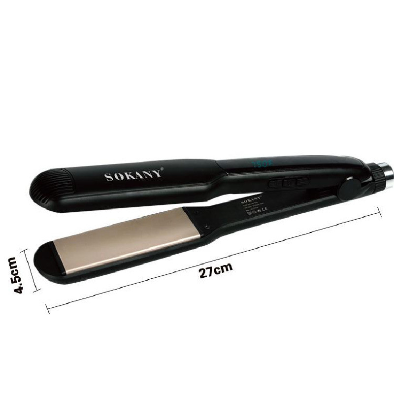 22 Premium Brand Sokany 50W Black For Women Straighteners Ceramic Soleplate Hair Curler And