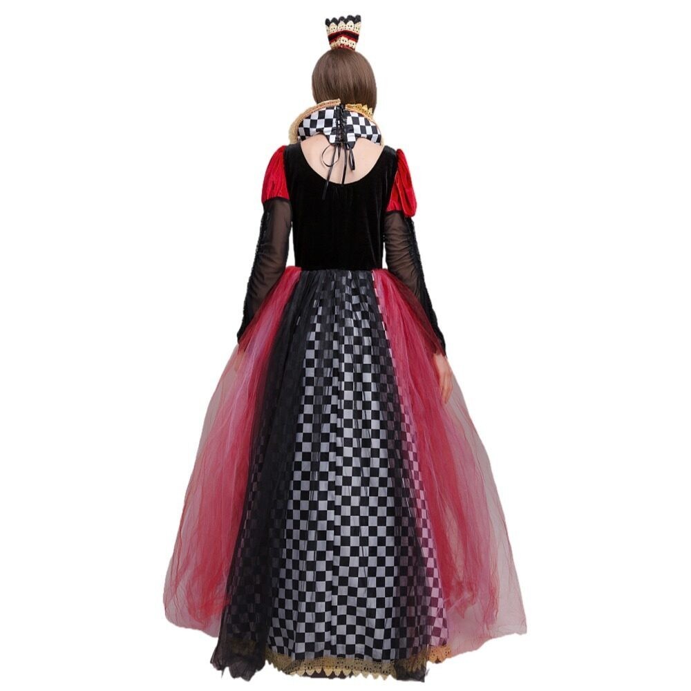 Alice In Wonderland Queen Of Hearts Costume For Women Poker Red Heart ...