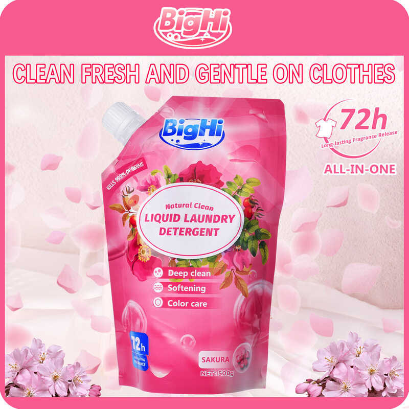 Bighi 500G New Liquid Laundry Detergent Sakura Scent Long Last