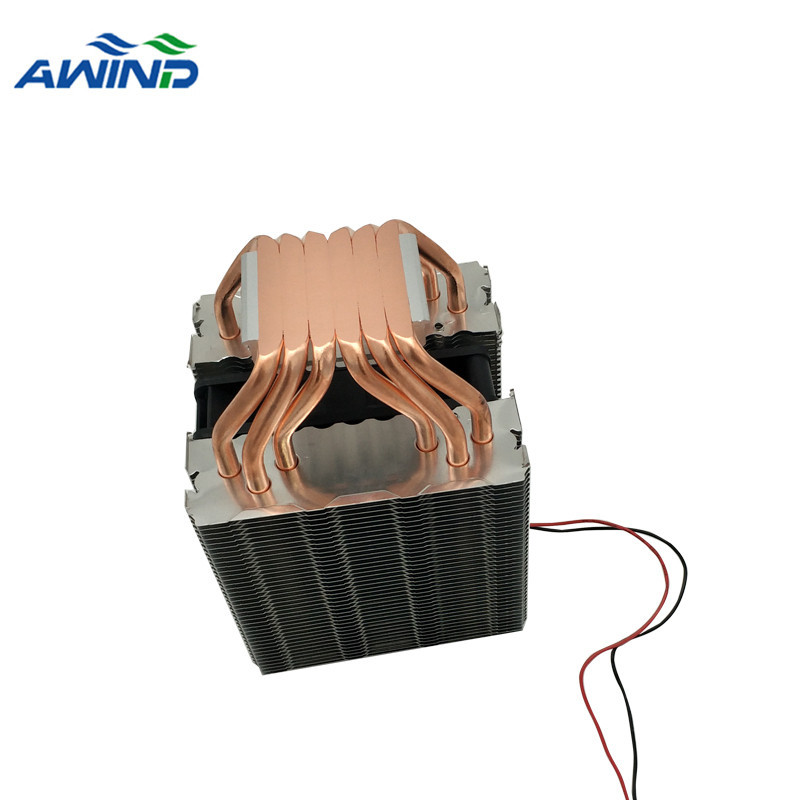 Custom Cpu Air 120Mm Twin Tower Cooler Radiator 6 Copper Heat Pipe Fan ...