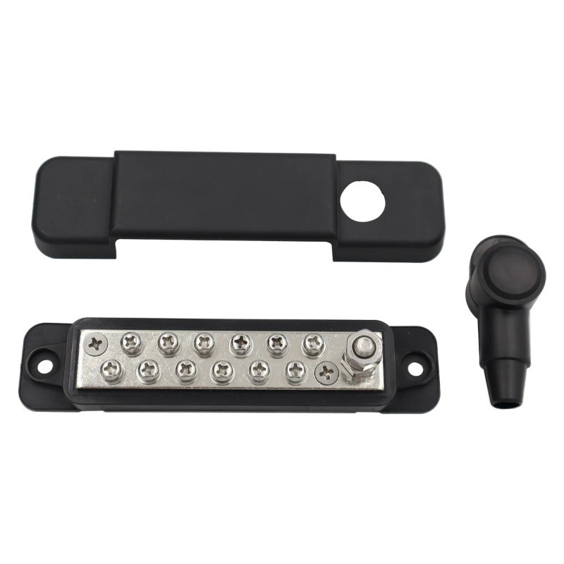 12 Terminal Distribution Block Bus Bar DC 48V 12P Wiring Bars Busbar ...