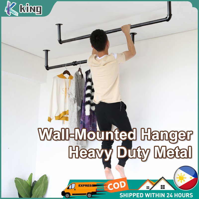 Heavy Duty Wall Mounted Hanger Rack Drying Rack Multifunctional Iron ...