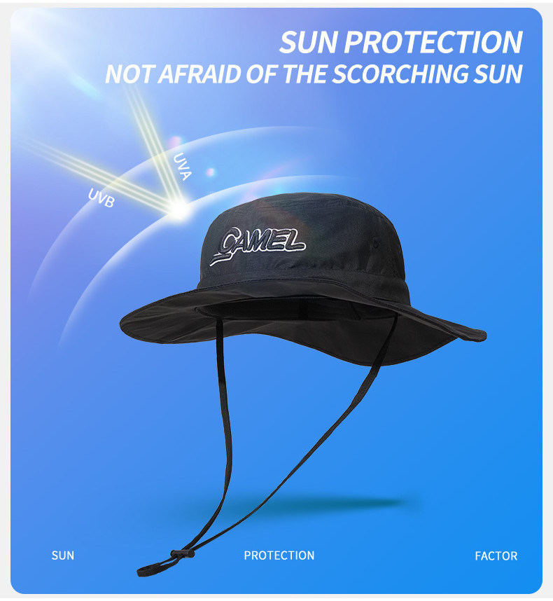 CAMEL CROWN Outdoor Hiking Quick-drying Hat, Large Brim Adjustable ...