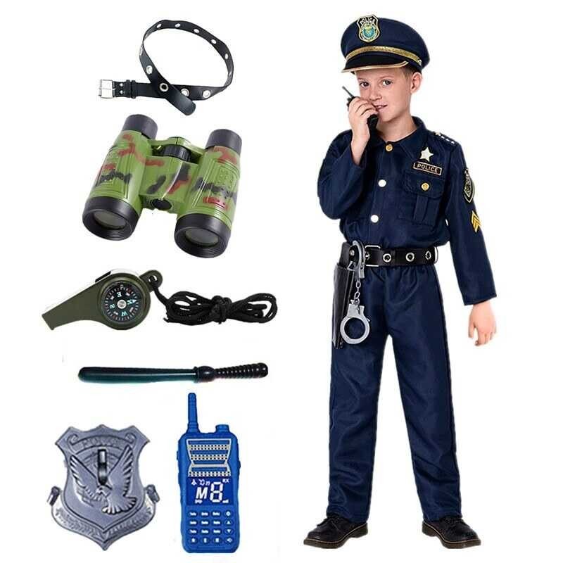 Halloween Costume For Kids Boy Boys Police Uniforms Toddlers Police ...