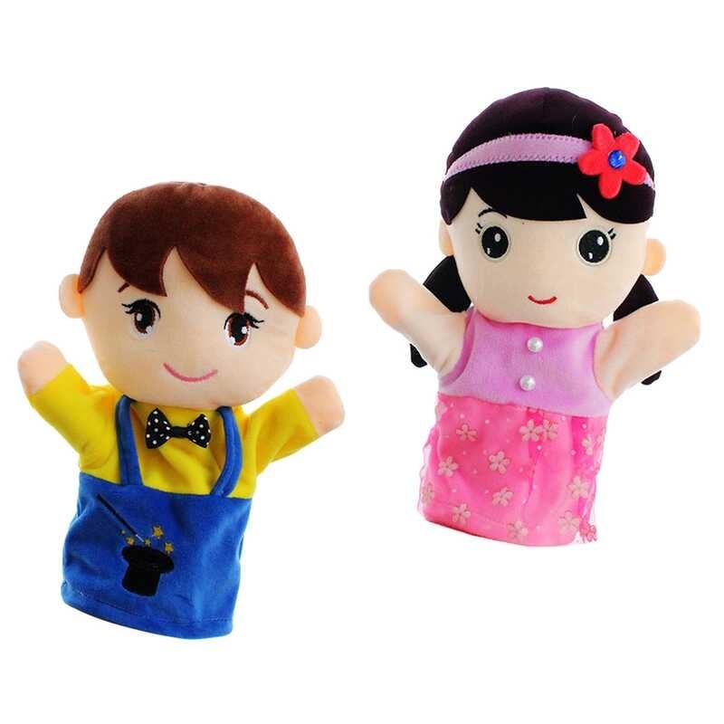 Cloth Puppet Plush Family Member Role Play Story Telling Toy Cartoon ...