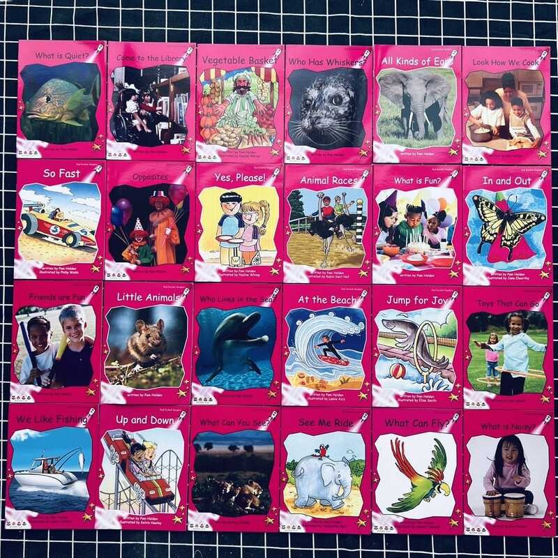 Graded reading red rocket readers books with QR code scanning and audio ...