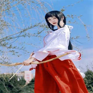 Anime Cosplay Costume Inuyasha Witch Kikyo Yehua Kawaii Japanese Kimono ...