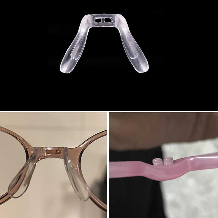 Children's glasses are supported by a double hole card saddle type ...