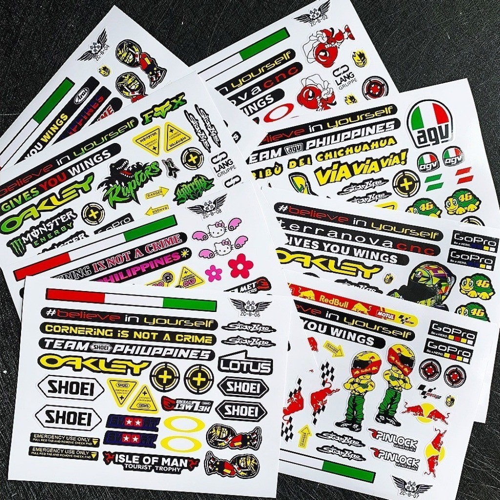 Helmet Visor Sticker Holographic for EVO/LS2/Arai/SHOEI/46 Rossi/ 93 ...