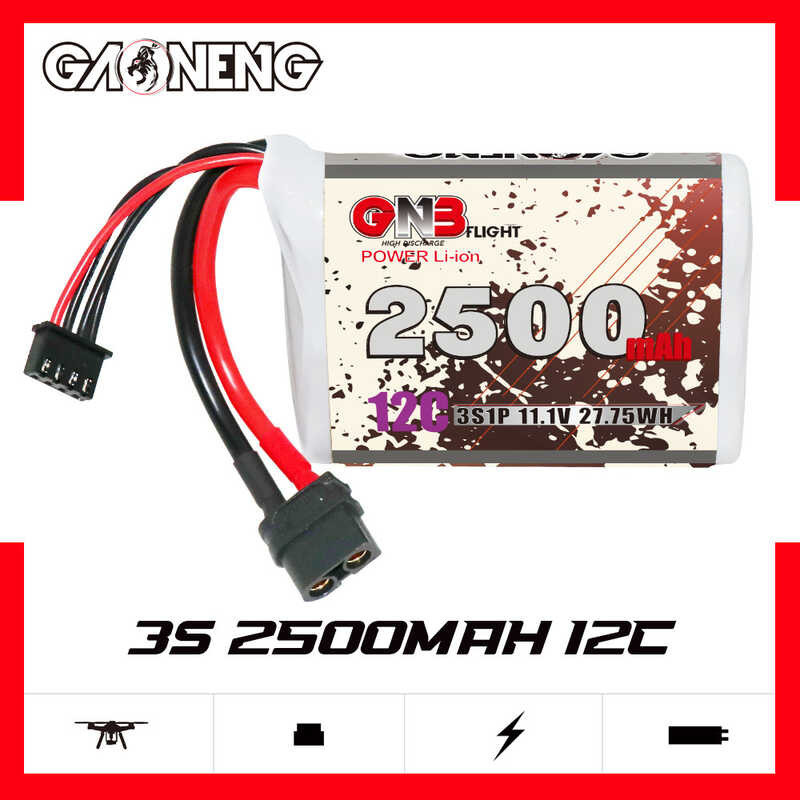 High Energy GNB 2500Mah 3S 11.1V 12C Crossover Aircraft Model FPV ...