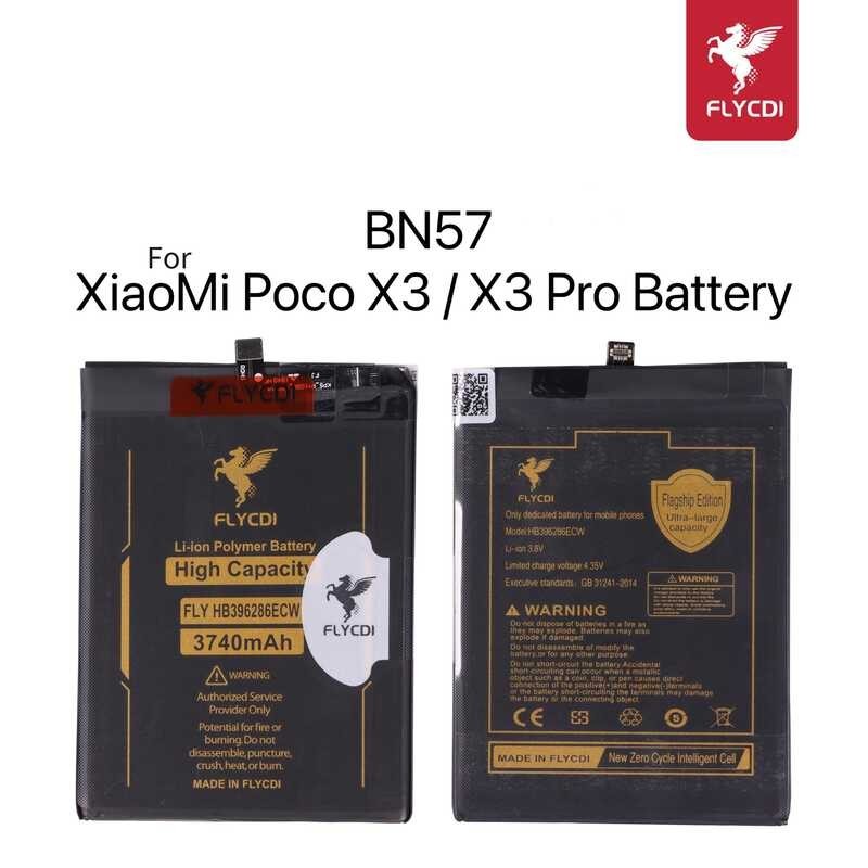 Original Flycdi Bn57 Xiaomi Poco X3 Pro X3 Battery 100 Tested Universal Original Battery 3162