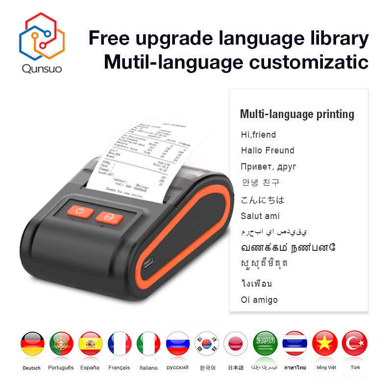 469 58Mm Portable Telephone Thermal Printer, Receipt Sticker Printing ...