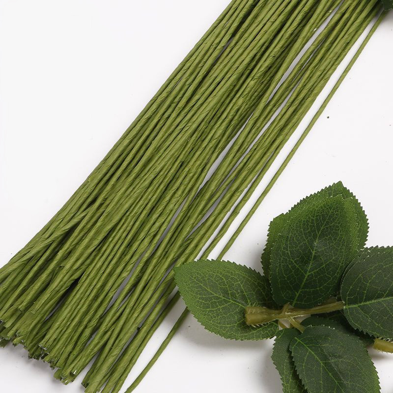 1/20PCS Floral Wire Aritfical Leaves Stem Floral Tape for Bouquet Stem ...