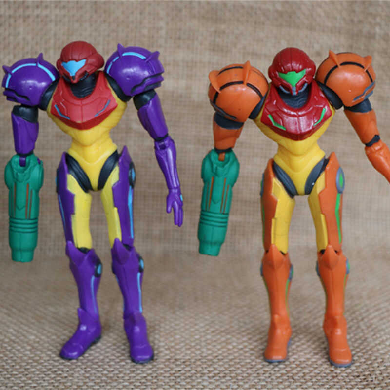 8-12Cm Cartoon METROID Zero Samus Alan Figure Joint Doll Hard PVC Arm ...