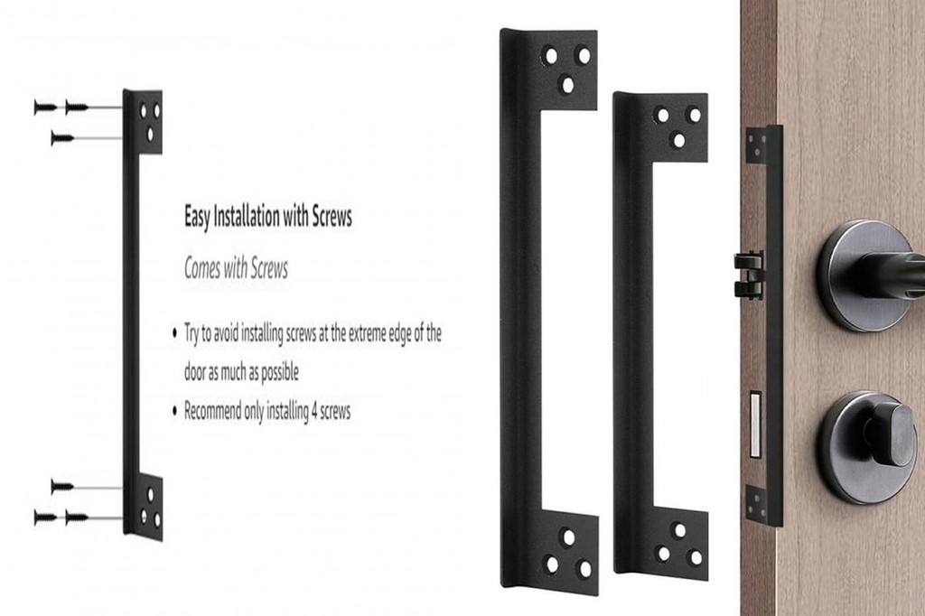 ONEM Metal Door Latch Guard Universal Door Latch Guard Plate Easy