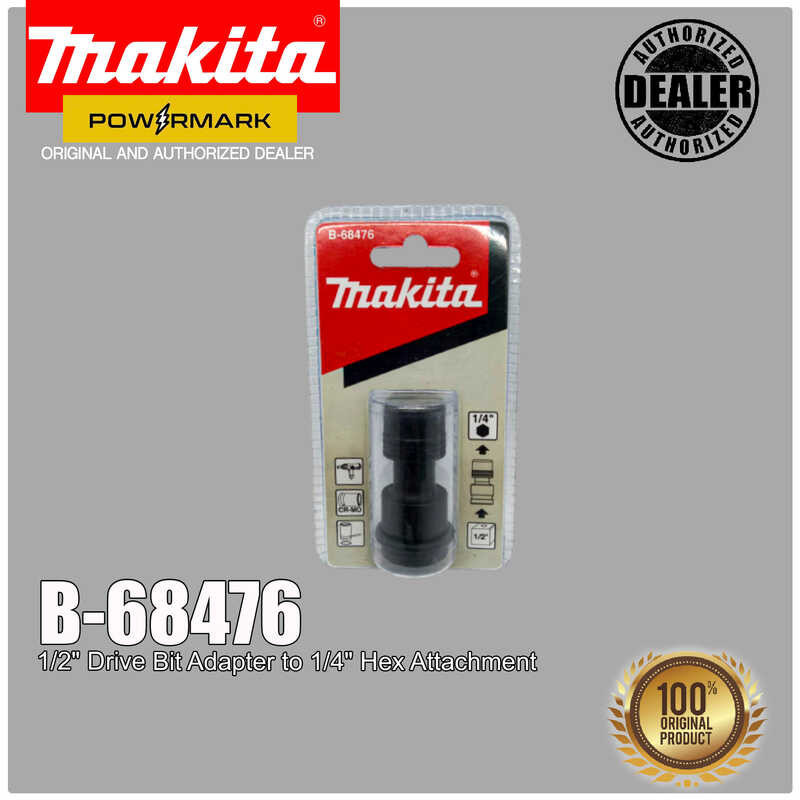Adattatore Makita B-68448 - Da 1/2" A 1/4" Esagono | Per Avvitatore E Utensili