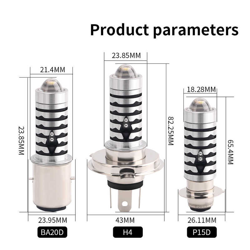 ♥ H4 LED Headlight Bulb P15d Ba20d Led Lamp Para Sa Motorcycle High/Low
