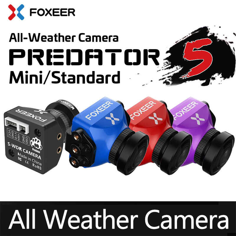 Foxeer Predator V5 FPV Camera Racing Drone Mini Camera16:9/4:3 PAL/NTSC ...