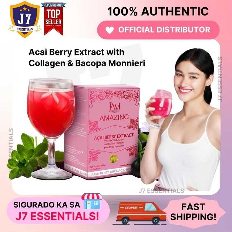 Original Acai Berry with Collagen and Bacopa Monnieri (10 Sachets) Ginseng Omega 3 Gotu Kola