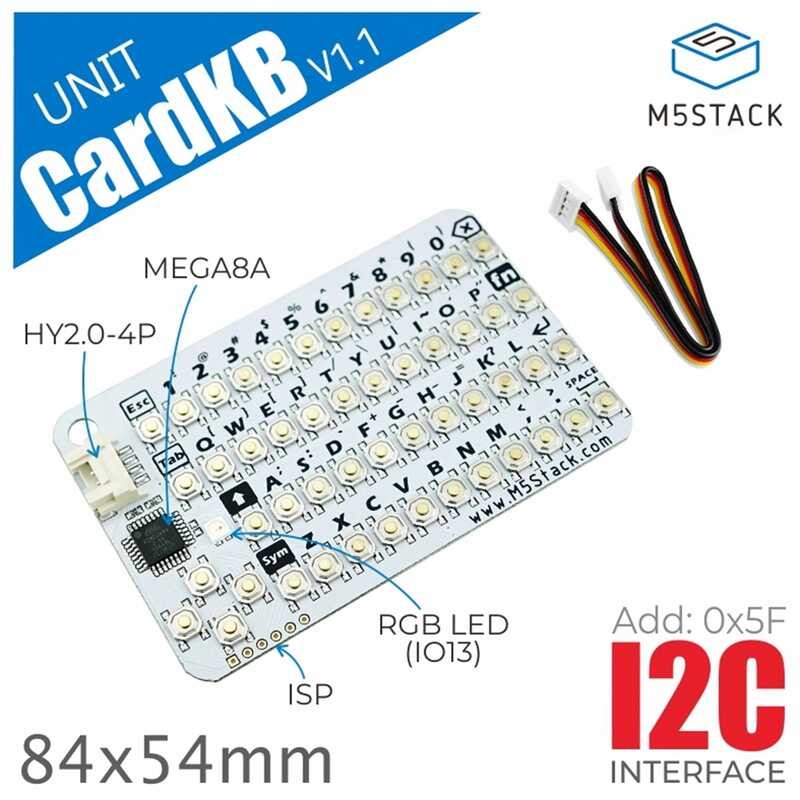 Cardkb M5stack Mini Card Keyboard Unit Full Keyboard Input Mega8a ...
