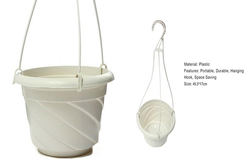 JON Plastic Flower Planter Container Plant Hangers Indoor Wall Hanging