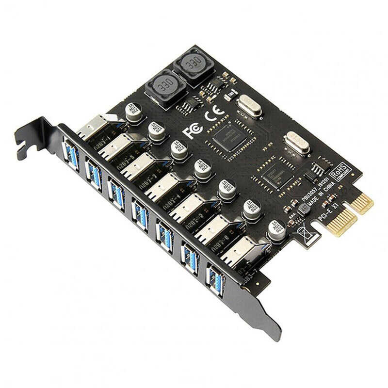 PCIe To USB 3.2 Gen 2 Card With 20 Gbps Bandwidth 7 USB Ports (4 USB Type-A And 3 USB Type-C Ports), PCI Express (PCIe) Expansion Card USB Card For Desktop PC
