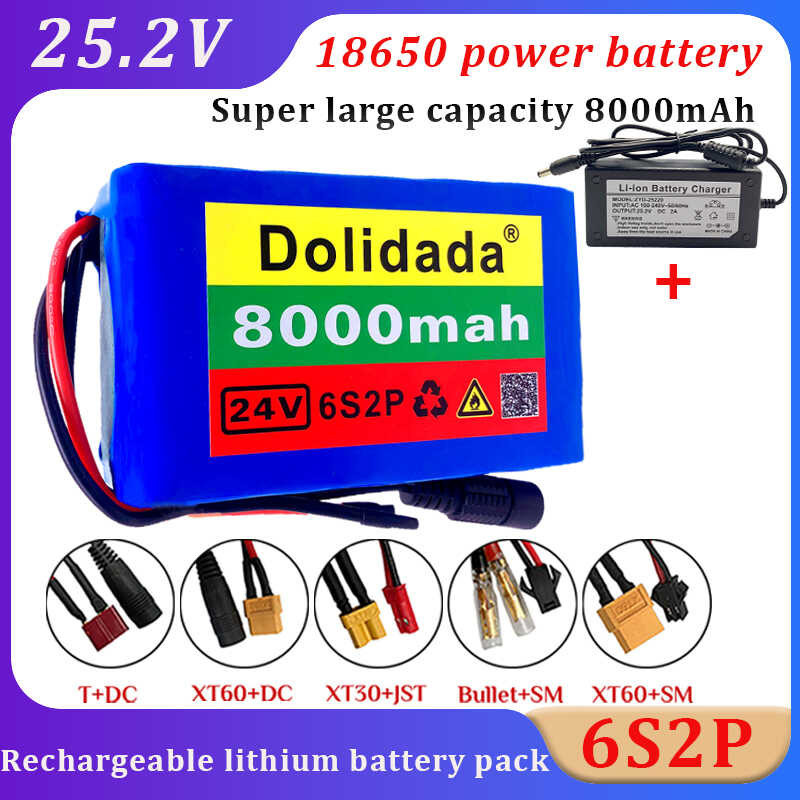 6S2p 18650 High Power 25.2V Lithium Battery Pack 8000Mah Suitable For ...