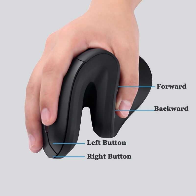 Right Hand Vertical Mouse Ergonomic Gaming Mouse USB Optical Wrist ...