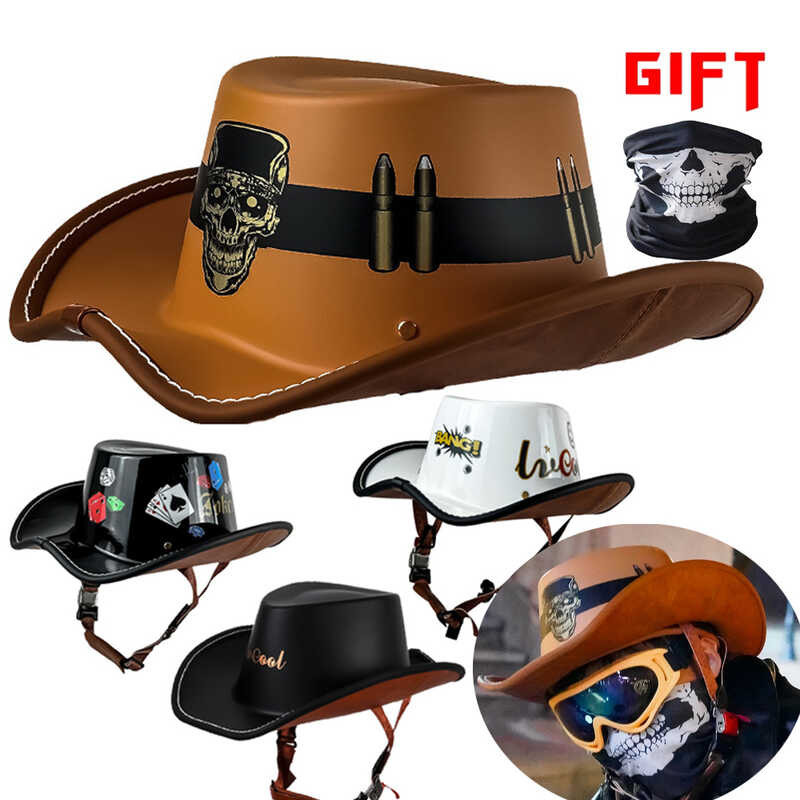 Retro Motorcycle Half Helmet Western Cowboy Motorcycle Helmet Children ...