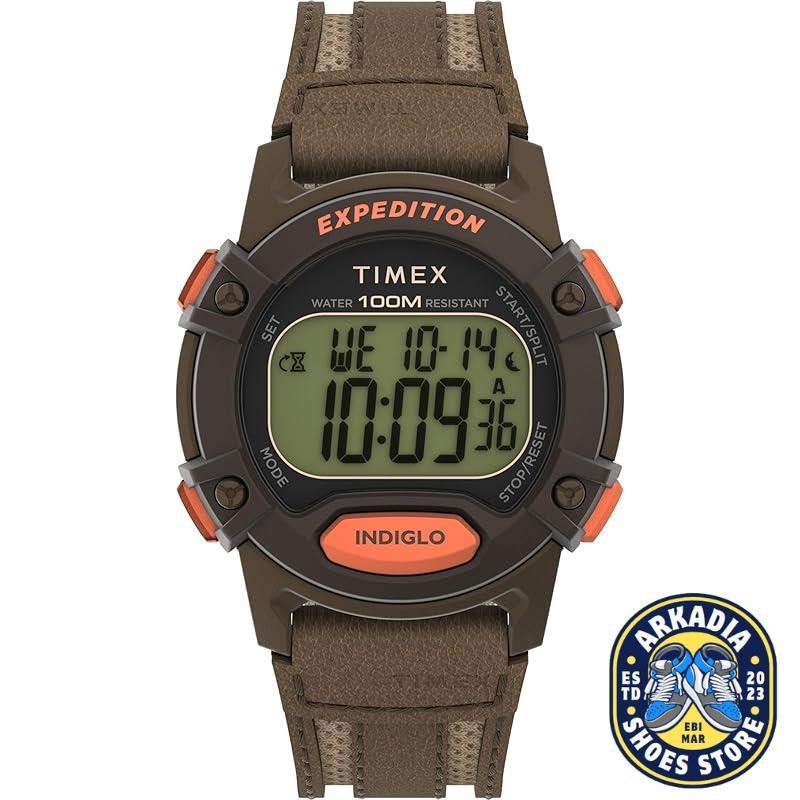 Timex Expedition CAT5 TW4B24500 Orologio Uomo Digitale | Cinturino Pelle Marrone | 41 Mm - 2