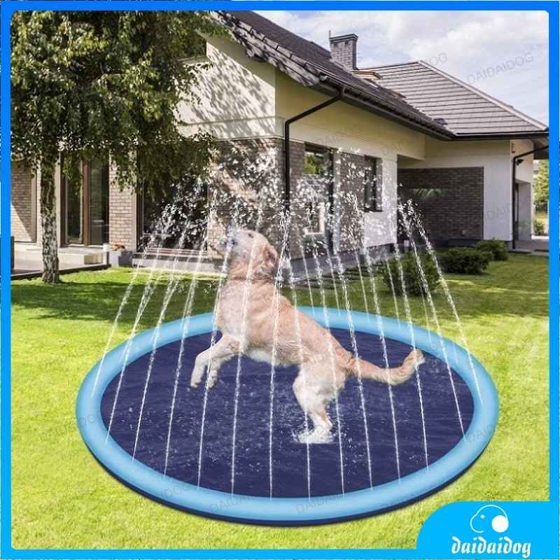 Pet Spray Pad PVC Pet Swimming Pool Folding Pool Spray Toys Outdoor Pet ...