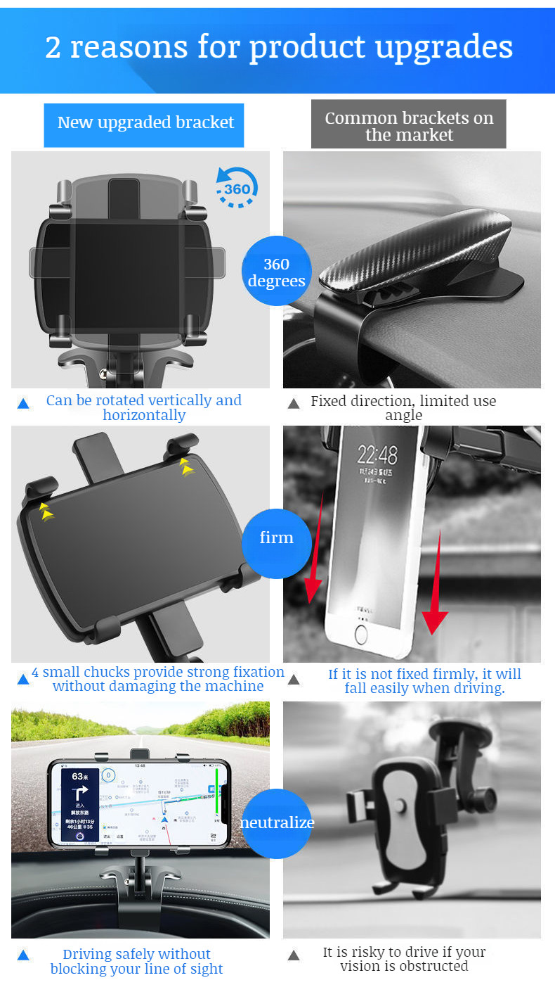 Car Multifunction Dashboard Tray GPS Holder phone holder Portable ...