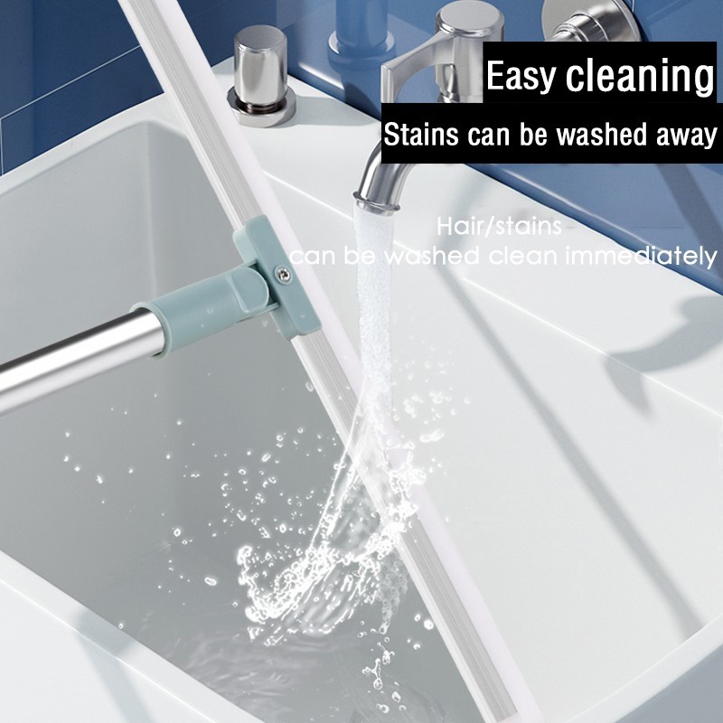 Glass Floor Wiper Rubber Blade Telescopic Rod Scrape Floor Window Wiper ...