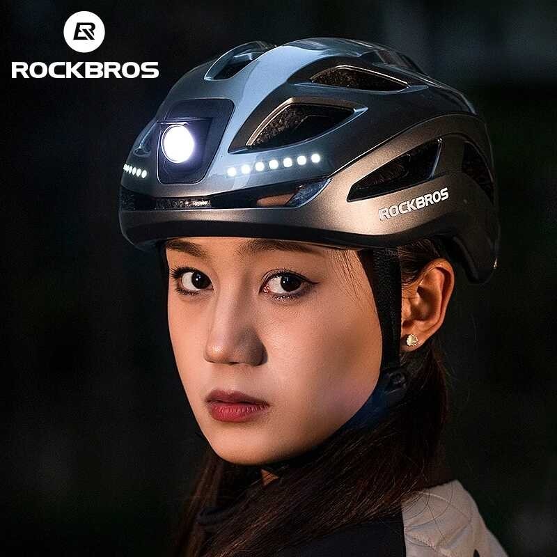 Rockbros Bicycle Helmet Cycling Helmet Gamit ang LED Warning Light ...
